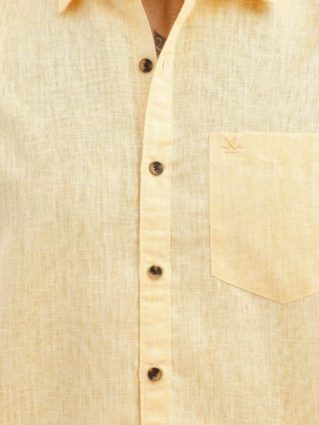 Classic Regular Fit Full Sleeve Shirt | Yellow