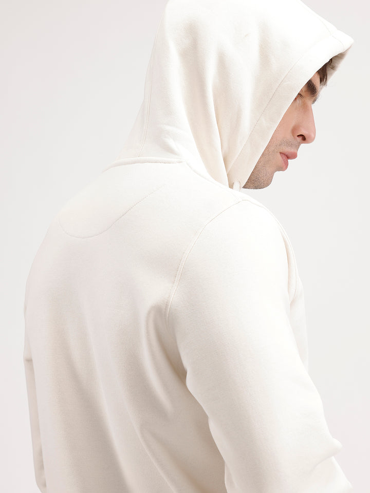 Solid Regular Fit Hoodie | Off White