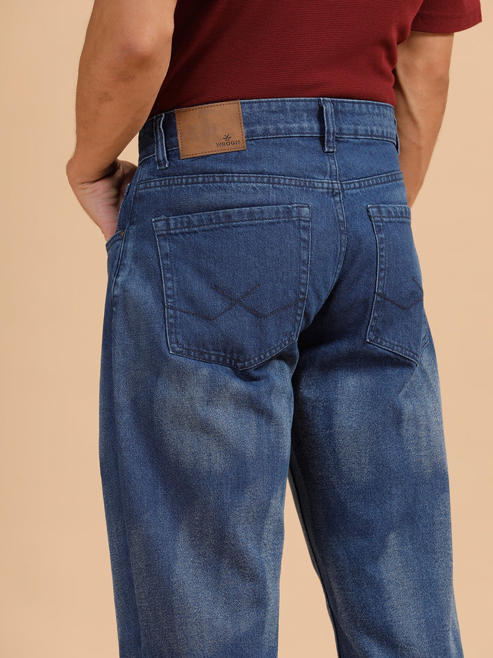 Heavy Fade Anti Fit Jeans | Blue