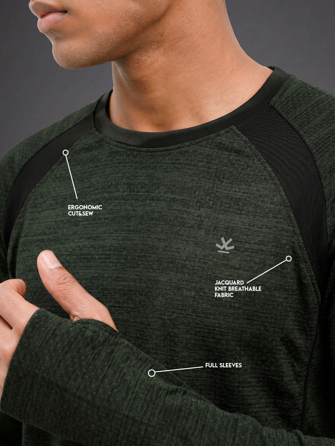 Full Sleeve Performance Tee | Active |  Olive