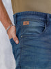 Men's Casual Slim Fit Jeans | Dark Stone