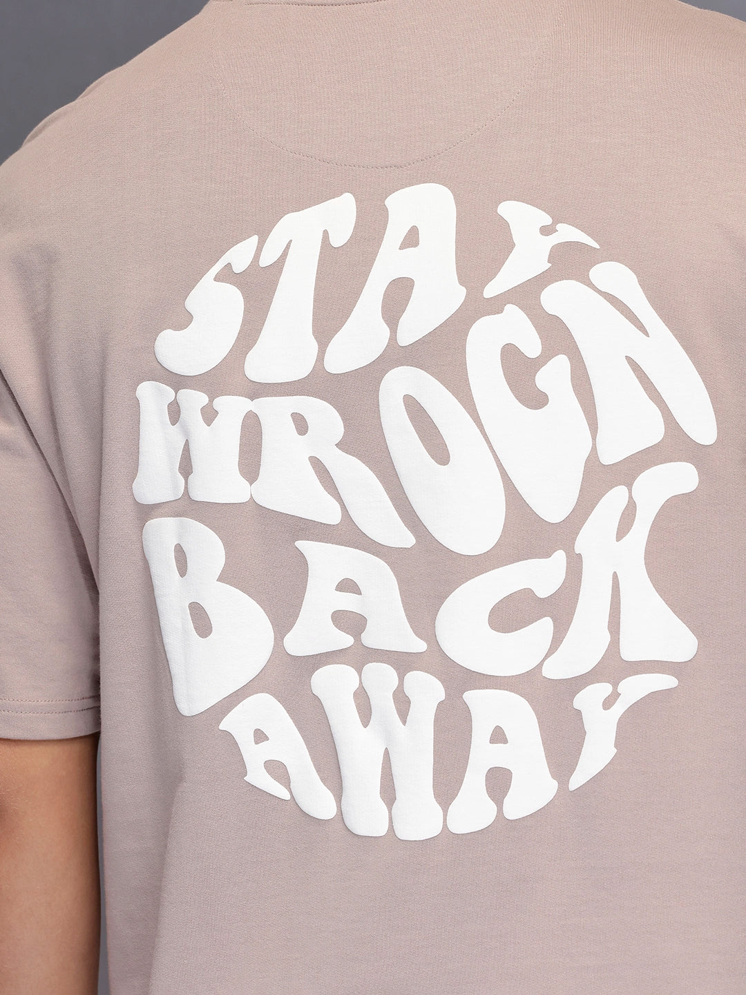 Men’s oversized graphic tee | Beige