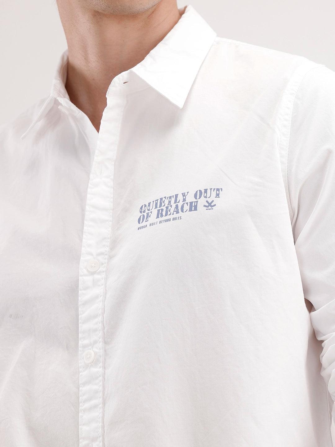 Regular Fit Printed Shirt | White