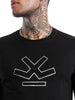 Premium Black Foil Logo Printed T-Shirt