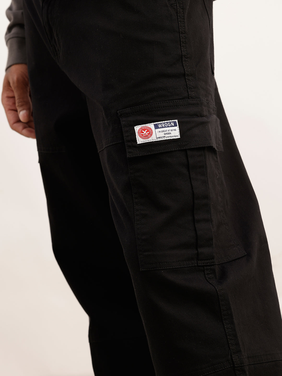 Classic Utility Loose Fit Trousers | Black