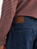 Solid Loose Fit Cargo Denim Jeans | Dark Blue