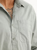 Solid Regular Fit Full Sleeve Shirt | Light Green