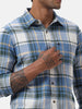 Blue Merge Checked Shirt