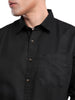 Black Depth Spread Collar Shirt