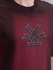 Bizarre Elements Logo Spray Oversized Cotton T-Shirt | Maroon