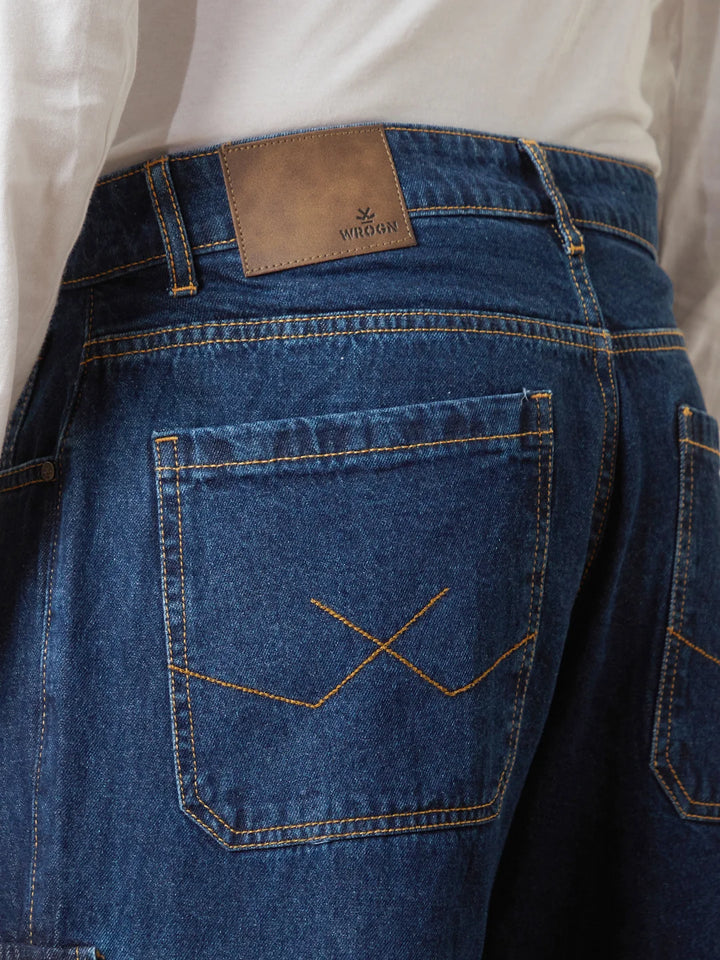 Loose Fit Utility Denim Cargo | Blue