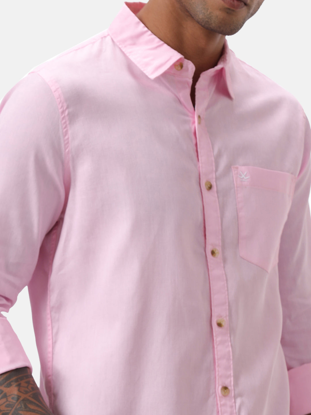 Pink Salmon Solid Shirt