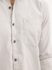 Regular Fit Textured Full Sleeve Shirt | Grey | WWSH9184F