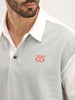 Panel Printed Polo T-Shirt | Off White