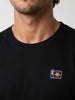 Slim Fit Embroidered Detail T-Shirt | Black