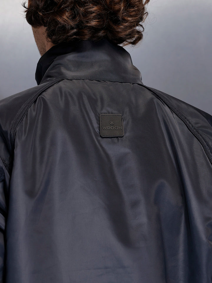 Men’s classic navy high-neck bomber | Navy Blue