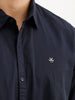 Classic Slim Fit Full Sleeve Solid Shirt | Navy Blue