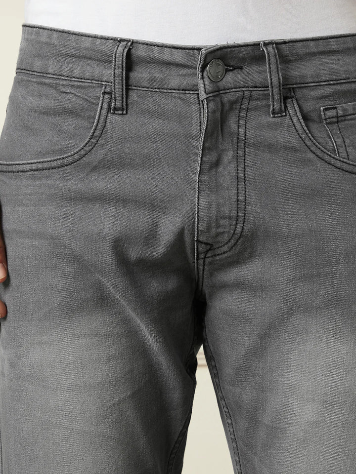 Vintage Wash Skinny Crop Jeans | Grey