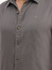 Solid Slim Fit 100% Tencel Shirt | Dark Grey