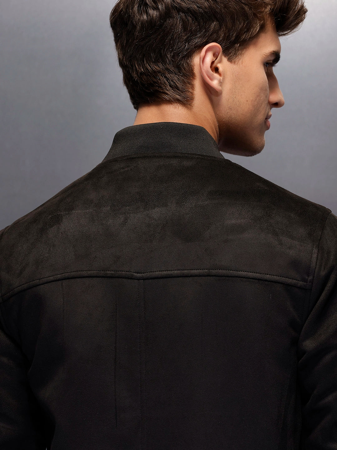 Men's Casual Bomber Jacket  | Black