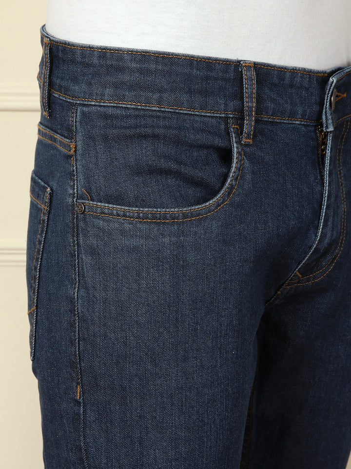 Faded Slim Tapered Jeans | Dark Blue