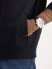 Solid Regular Fit Zipper Jacket | Navy Blue