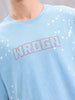 Retro Washed Effect Oversized Fit T-shirt | Blue