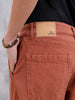 Men's Causal Loose Pleated Jeans | Rust