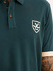 Regular Fit Contrast Sleeve Polo T-Shirt | Teal