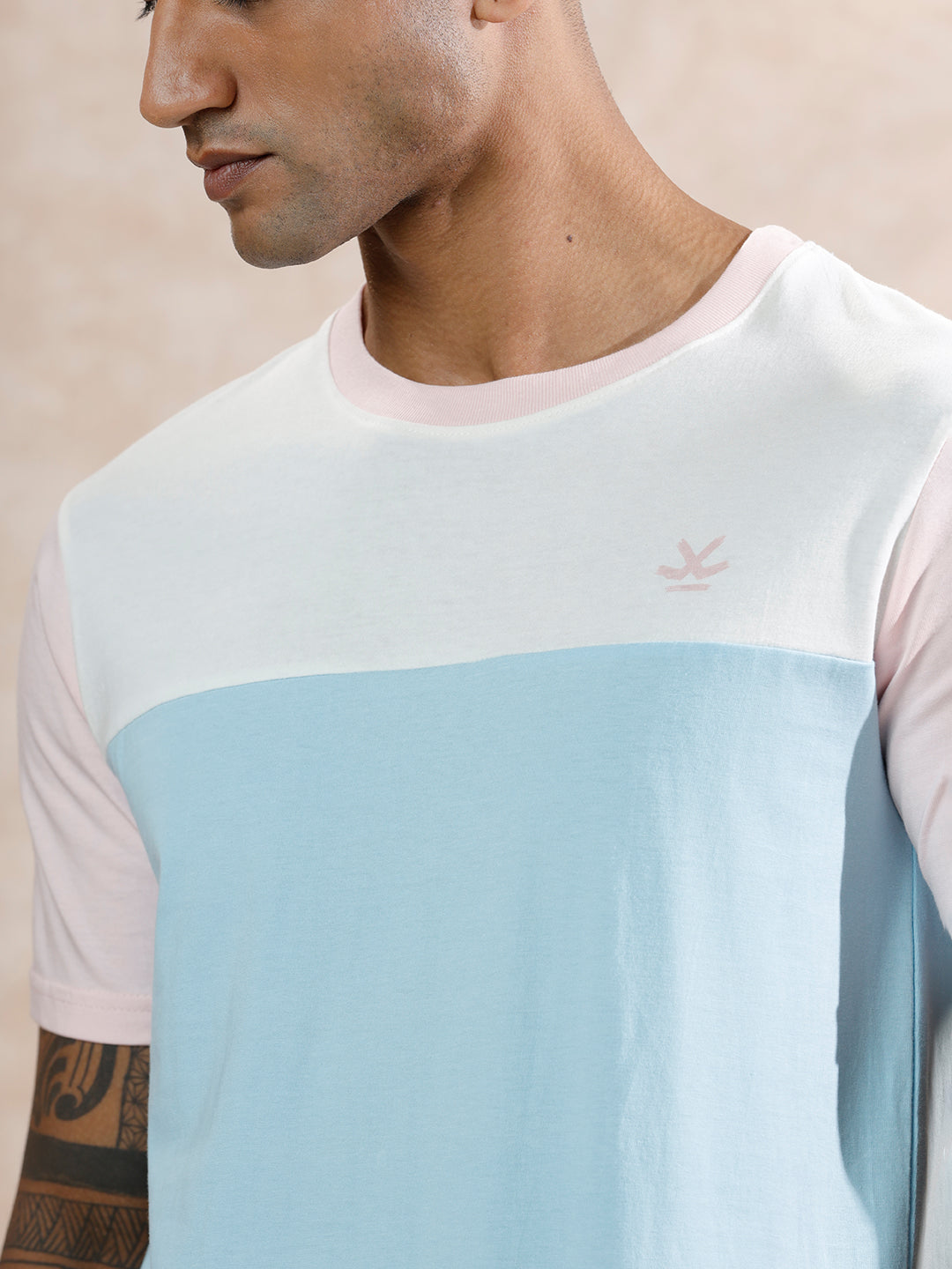 Pastle Colour Blocked T-Shirt  | Multicolor
