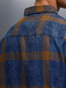Men's casual regular fit checkered pattern shirt | Brown