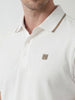 Solid Tipping Collar Polo T-Shirt | White