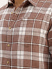 Slim Fit Checkered Full Sleeve Shirt | Olive