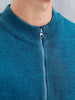Slim Fit Casual Pullover With Zipper Detail | Teal