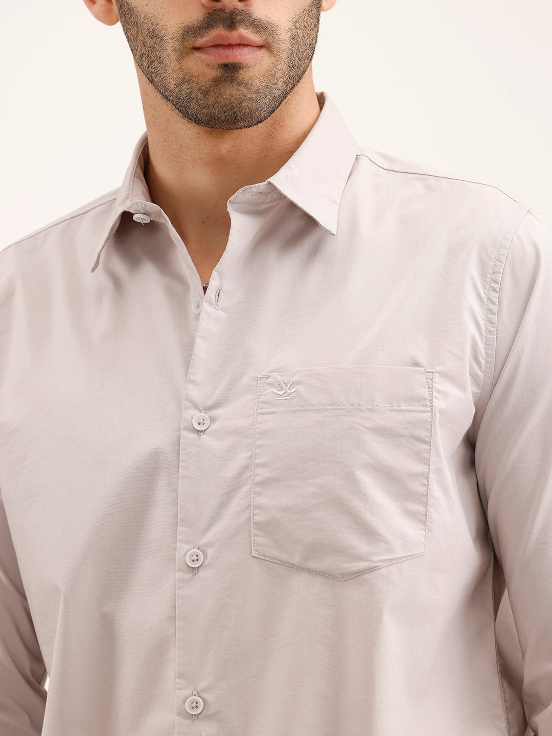 Solid Regular Fit Shirt | Grey