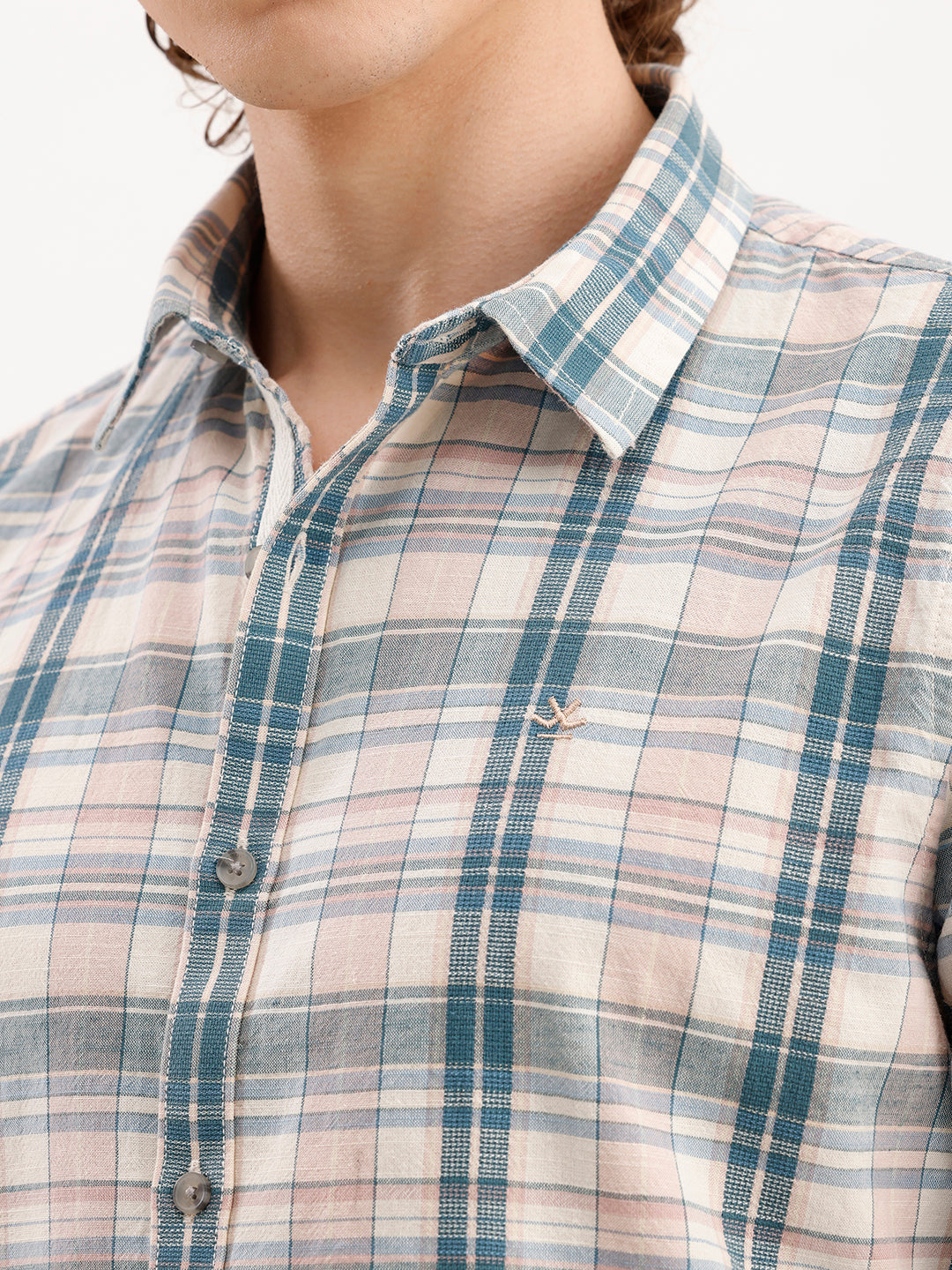 Slim Fit Checkered Shirt  | Green