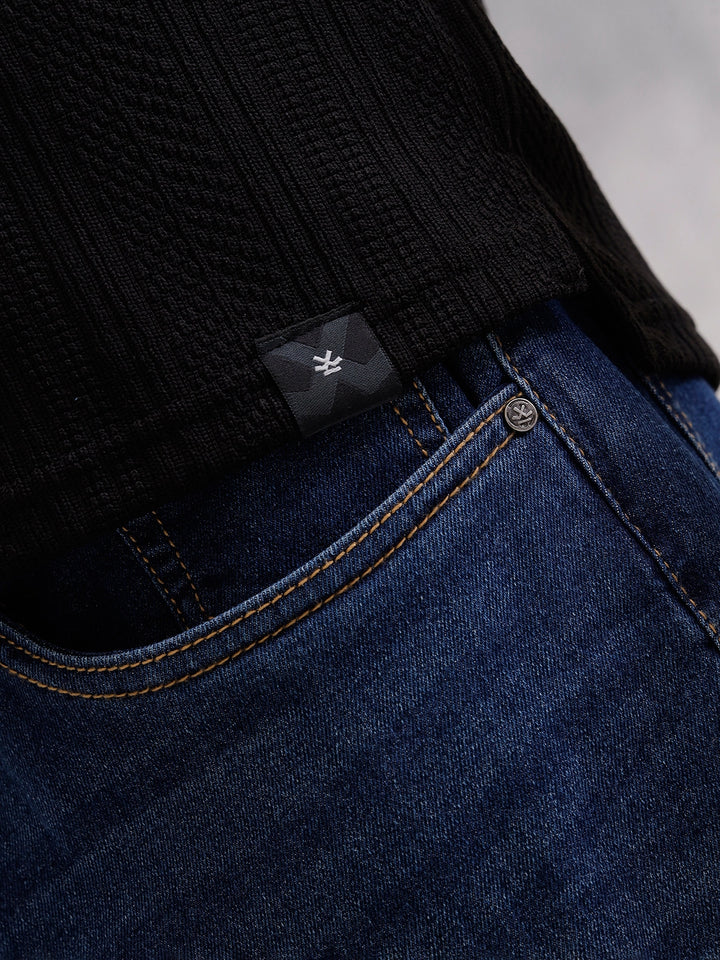 Jacquard Textured Knit Polo In Slim Fit  |  Black