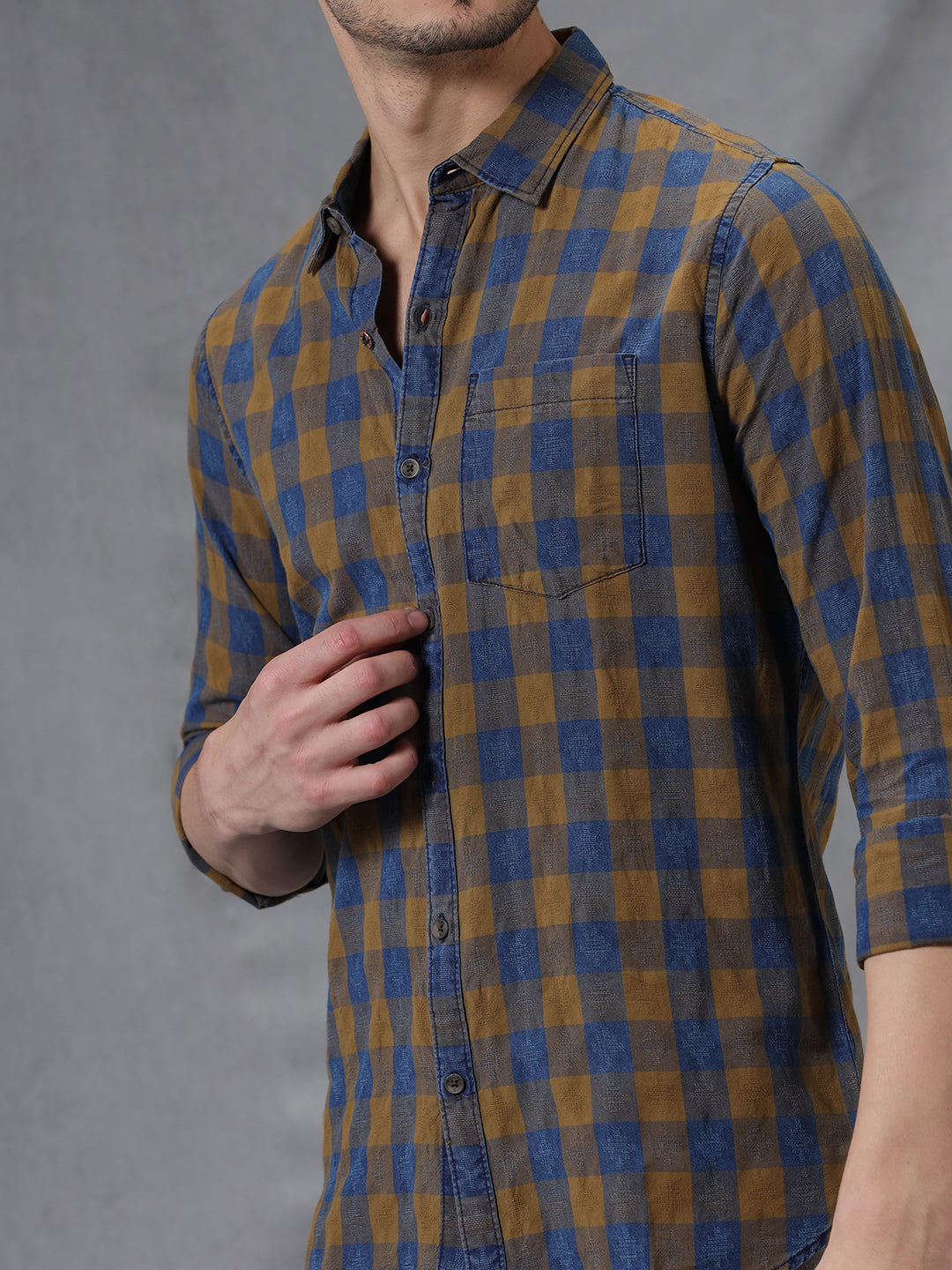 Khaki Checks Mastery Men's Shirt