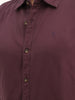 Solid Slim Fit Full Sleeve Shirt | Wine