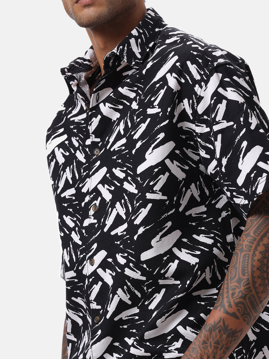 Black Graphic AOP Shirt