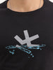 Classic Slim Fit Placement Printed T-Shirt | Black