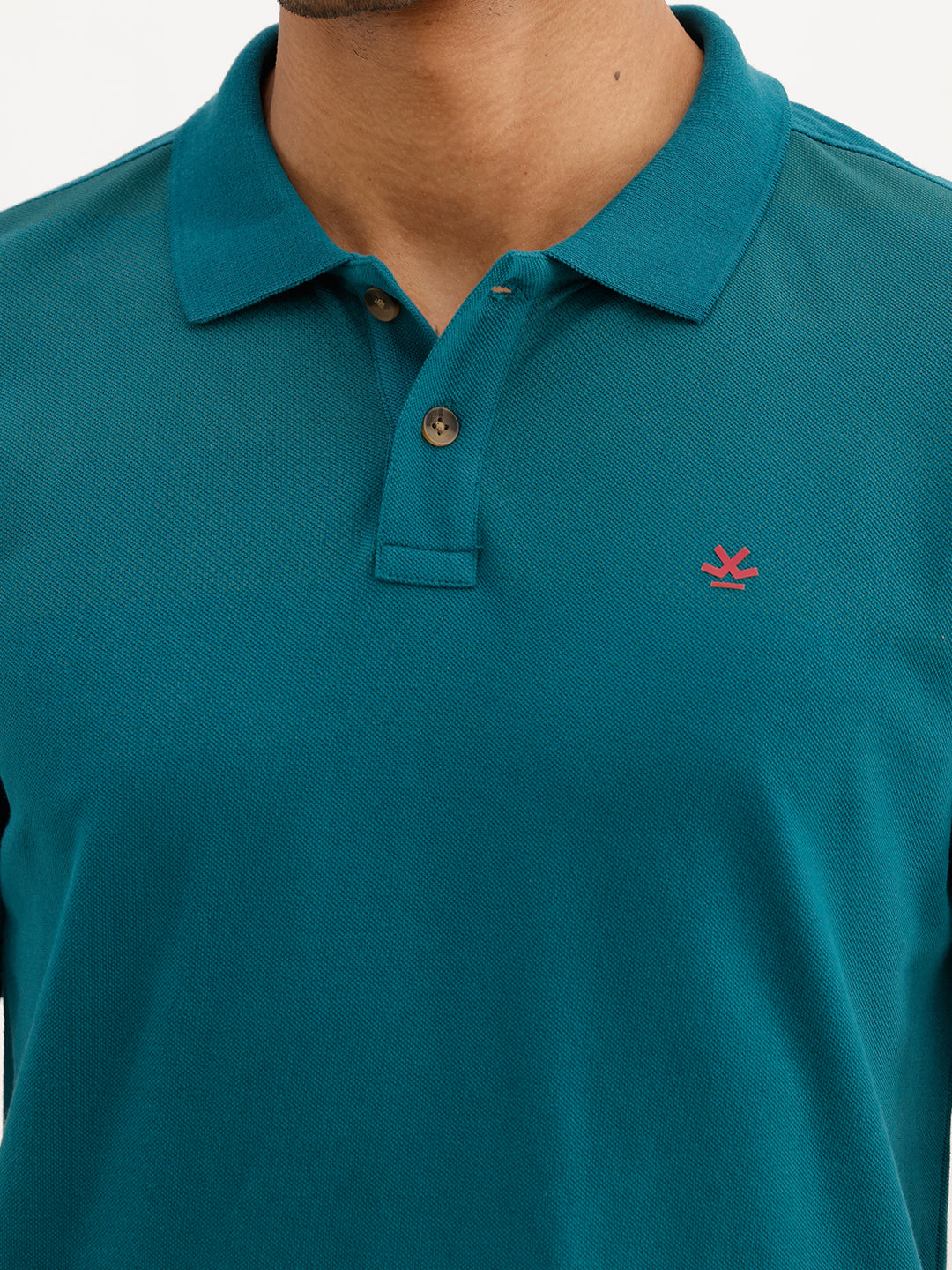 Solid Slim Fit Polo T-Shirt | Teal | WWTS321F