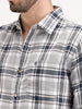 Regular Fit Textured Checkered Shirt | Blue