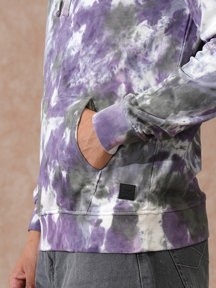 Tie Dyed Hoodie | Purple