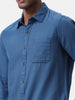 Solid Blue Casual Shirt