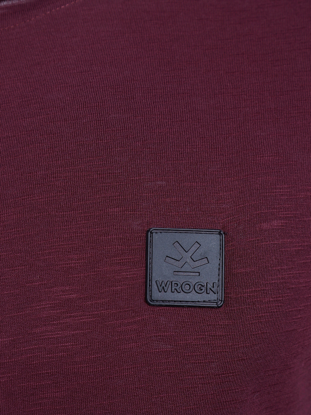 Slub Cotton Slim Fit Tee I Maroon