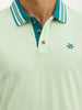 Classic Slim Fit Tipping Collar Polo T-Shirt | Light Green