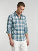 Regular Fit Checkered Shirt | Blue