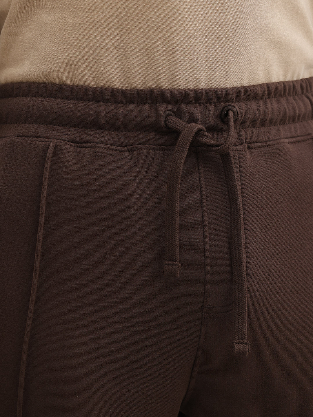 Relaxed Fit Single Double Strip Jogger | Brown