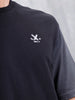 Washed Oversized Crew Neck T-shirt With Print | Black